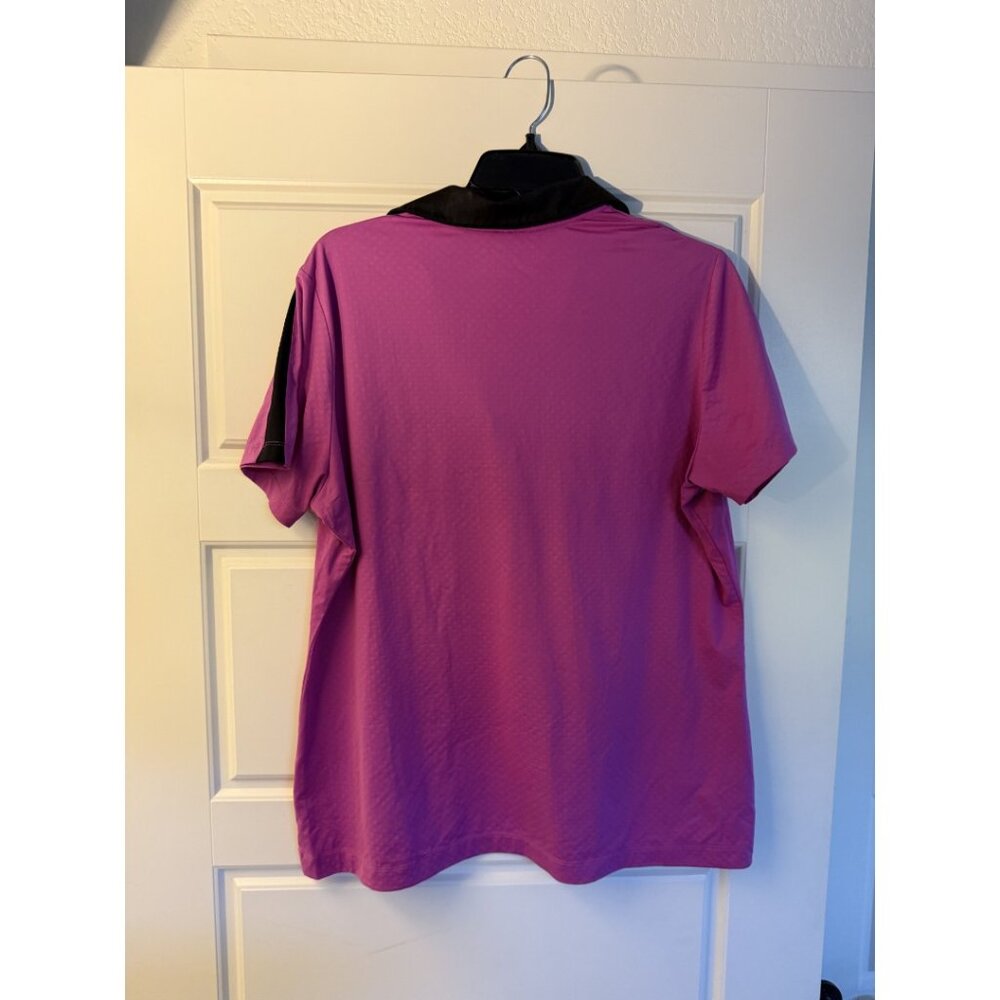 Nike Golf Tour Performance Polo Purple Black Lightweight Dri-Fit Activewear XL - Picture 5 of 5